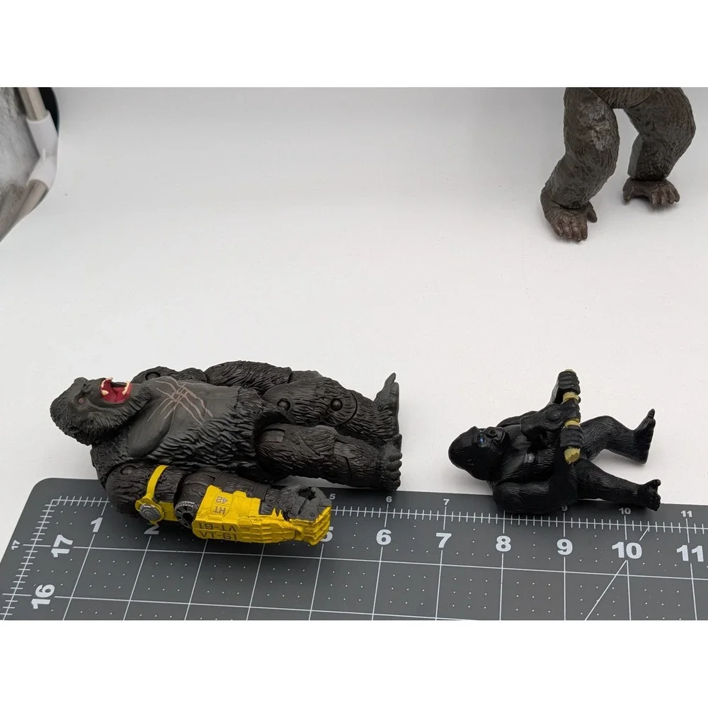 Playmates King Kong Action Figure Lot Brown Black Godzilla vs Kong 3 Figures